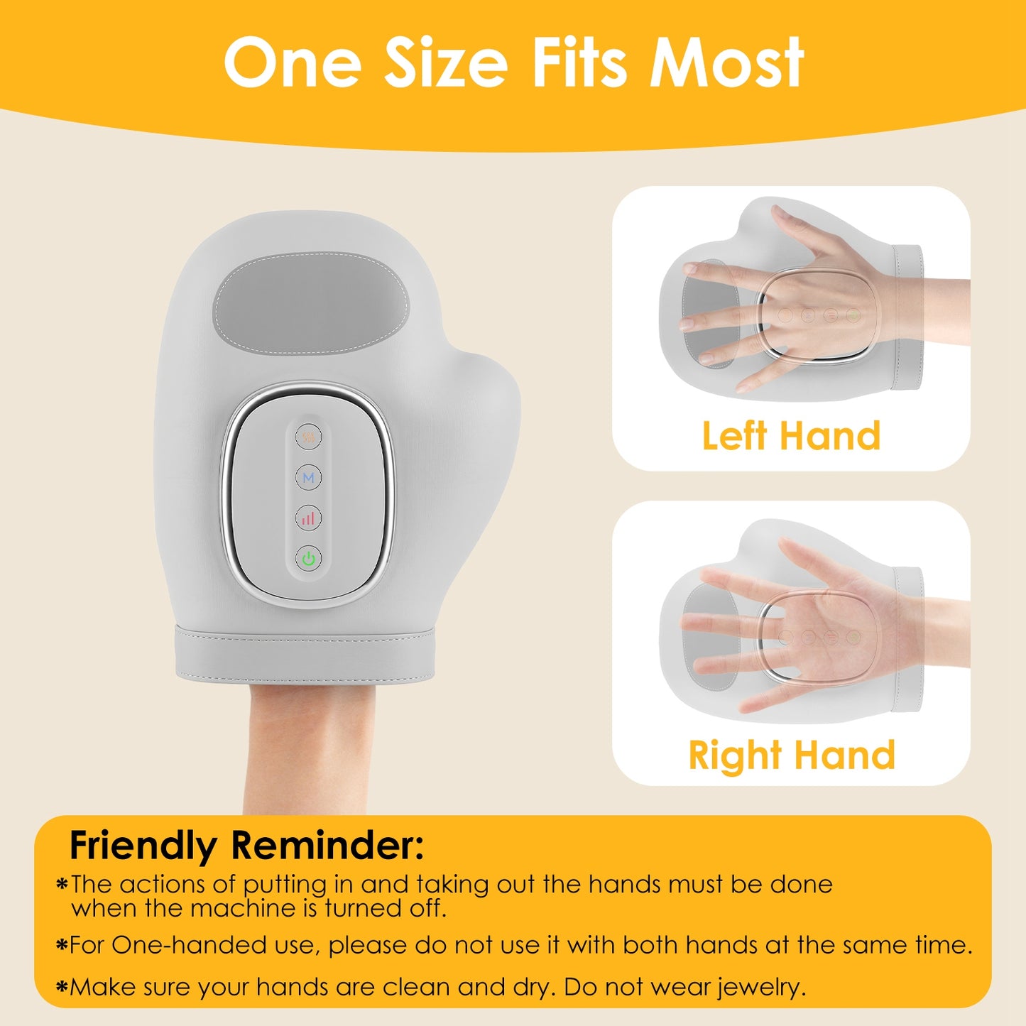 ReliefPro Cordless Hand Massager with Heat