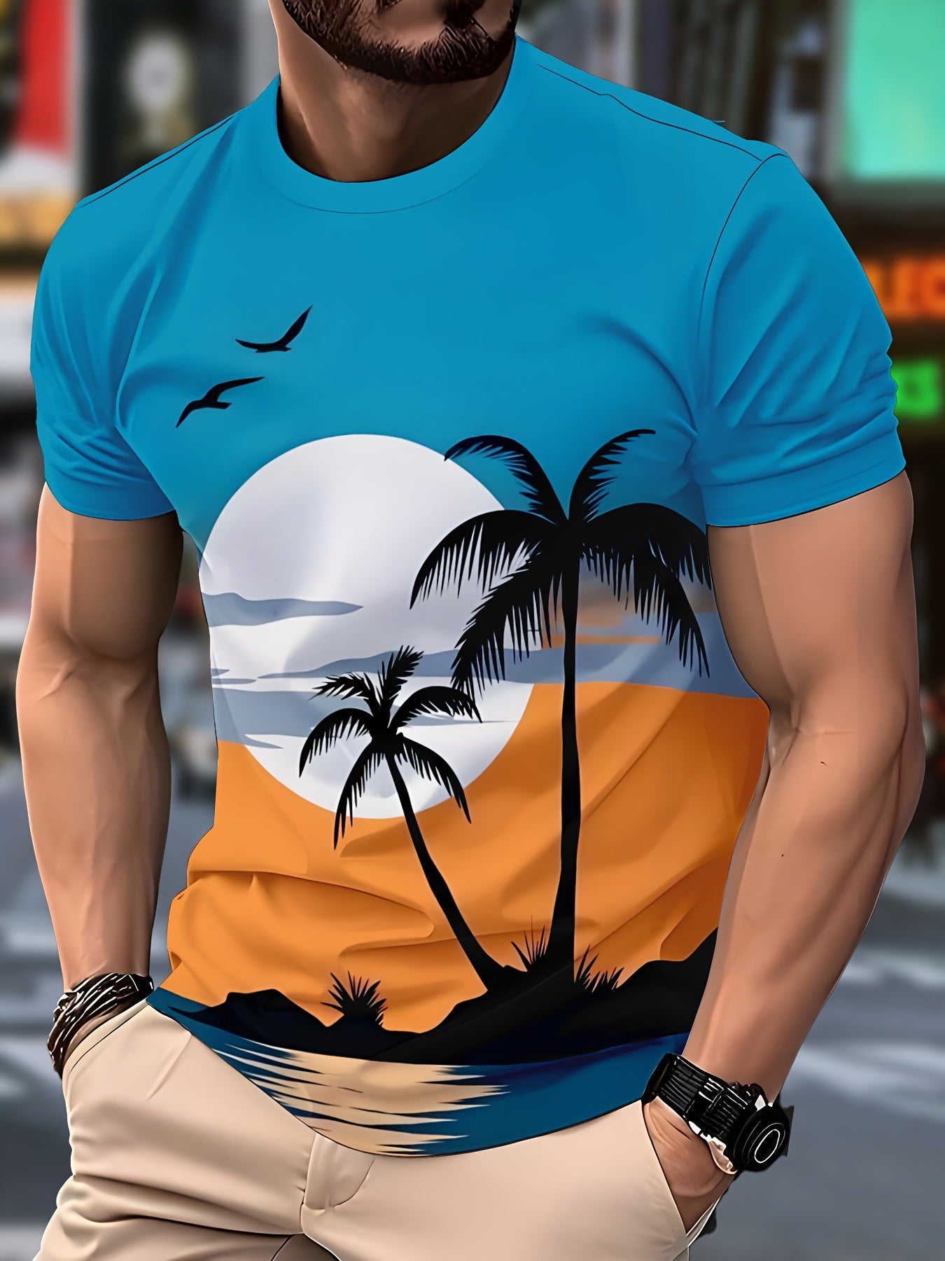 Mens Casual Stylish And Minimalist Summer Short-sleeve Shirt