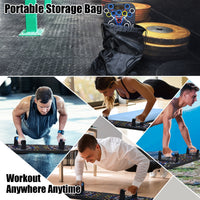 Multifunctional Push Up Board Home Strength Training Equipment With 15 Fitness Accessories Pilates Bar Resistance Band Roller Wheel Full Body Workout Home Gym Equipment