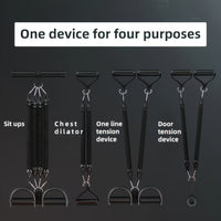 A Set Of Adjustable Resistance Tension Bands With Foot Pedals And Handles, High Resistance Level, Anti Fall, Suitable For Fitness Training, Body Stretching, And Abdominal Muscle Exercises