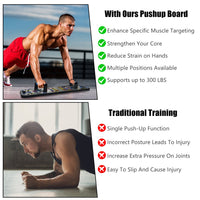 Multifunctional Push Up Board Home Strength Training Equipment With 15 Fitness Accessories Pilates Bar Resistance Band Roller Wheel Full Body Workout Home Gym Equipment