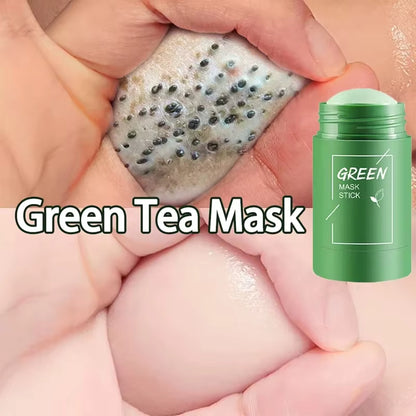 Cleansing Green Tea Mask Clay Stick Oil Control Anti-Acne Whitening Seaweed Mask Skin Care