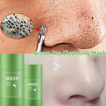 Cleansing Green Tea Mask Clay Stick Oil Control Anti-Acne Whitening Seaweed Mask Skin Care